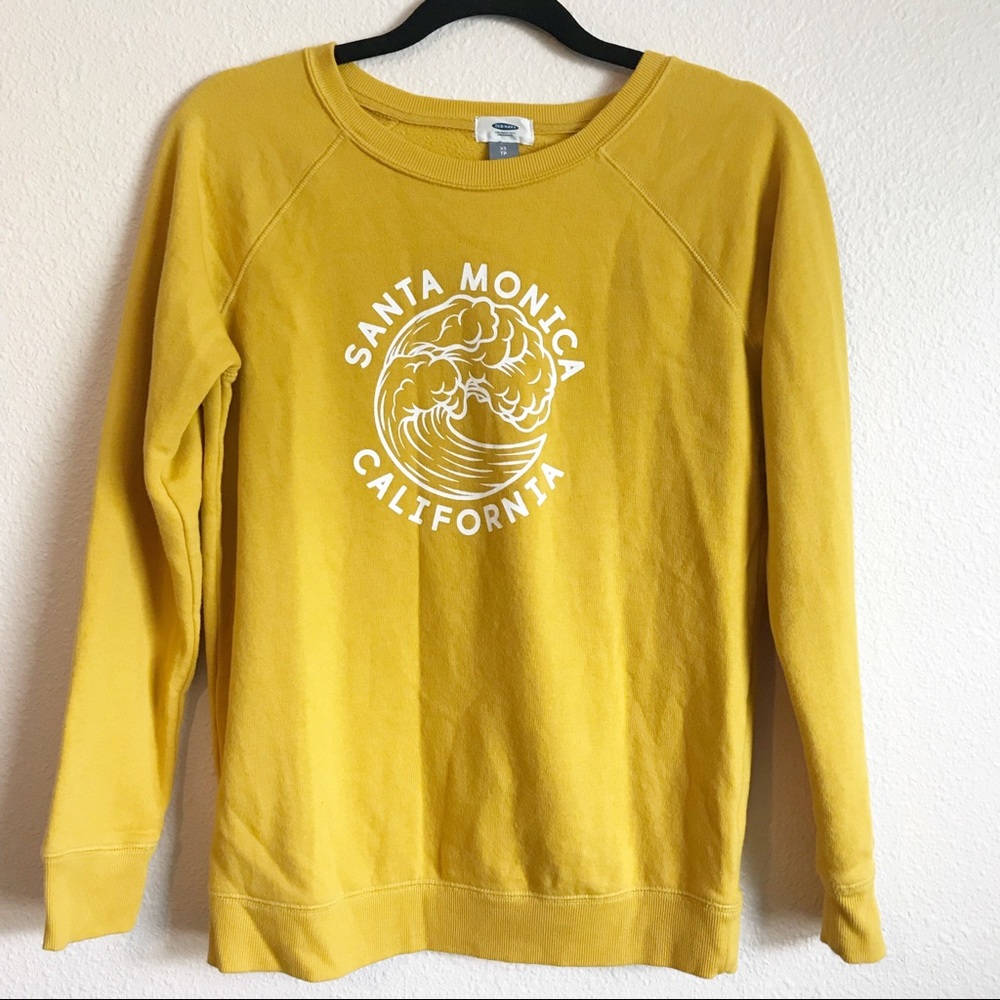 Old Navy Mustard Yellow Scoop Neck Sweater